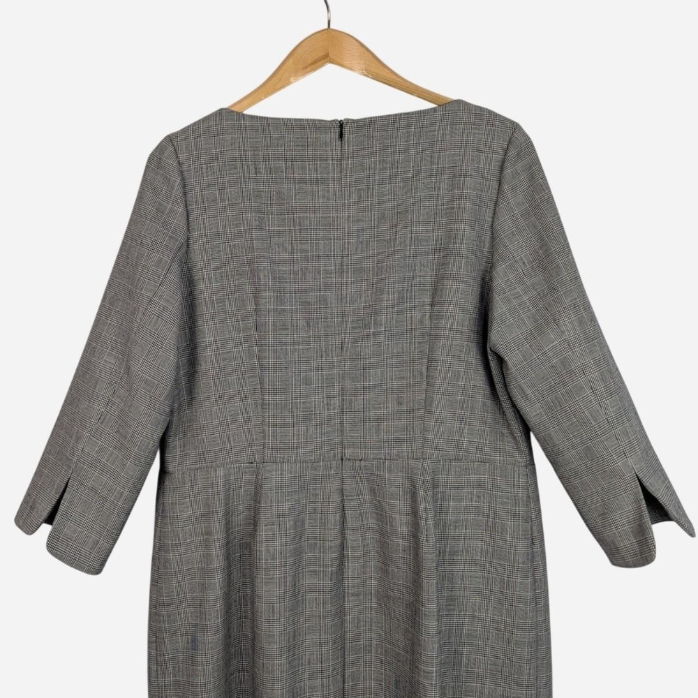 Vintage Pendleton Glen Plaid Virgin Wool Dress Size 16 USA Made - Picture 4 of 8